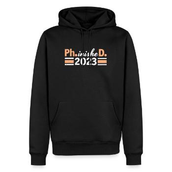 Phinished Abschluss 2023 Doktor Doktortitel - Männer Premium Bio Hoodie - Schwarz - Vorne - Nico (187cm)