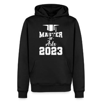 Master of Arts 2023 Master Degree - Men’s Premium Organic Hoodie - black - Front - Nico (187cm)