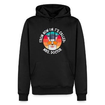 Ab jetzt heißt es Frau Doktor Doktortitel - Männer Premium Bio Hoodie - Schwarz - Vorne - Nico (187cm)