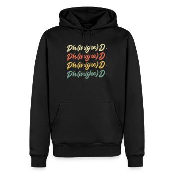 Phinished Fini Docteur Doctorat Doctorat - Sweat à capuche Premium bio Homme - noir - Devant - Nico (187cm)