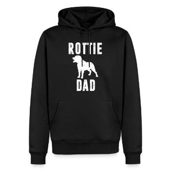 Cadeau de papa Rottweiler Vintage Rott Dog Daddy Rottier - Sweat à capuche Premium bio Homme - noir - Devant - Nico (187cm)