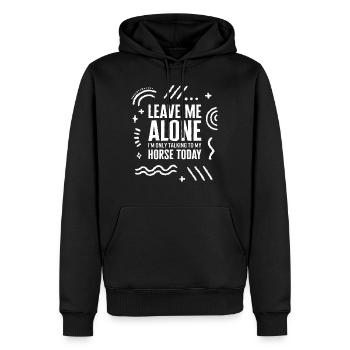 Cowboy Shirt, Leave Me Alone I'm Only Talking To - Men’s Premium Organic Hoodie - black - Front - Nico (187cm)
