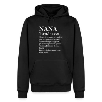 Nana Definition Oma - Lustige Großmutterperfekt - Männer Premium Bio Hoodie - Schwarz - Vorne - Nico (187cm)