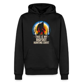 Bigfoot-Jagd Dies ist meine Jagd auf Bigfootbigfoot - Männer Premium Bio Hoodie - Schwarz - Vorne - Nico (187cm)