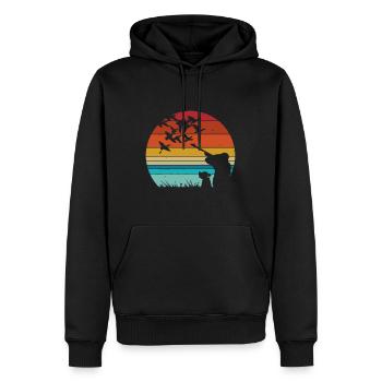 Vintage Retro-Stil Entenjagd - Männer Premium Bio Hoodie - Schwarz - Vorne - Nico (187cm)