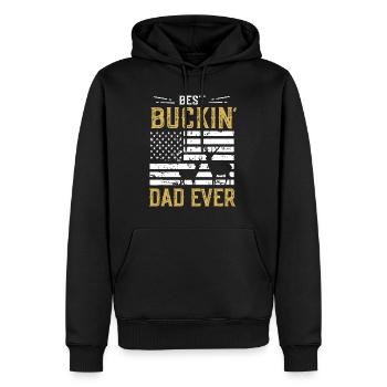 Bester Buckin-Vater aller Zeiten Lustiges Geschenk Coole Jagd - Männer Premium Bio Hoodie - Schwarz - Vorne - Nico (187cm)