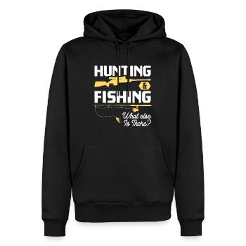 Hunting & Fishing What Else is There - Funny Fishe - Men’s Premium Organic Hoodie - black - Front - Nico (187cm)