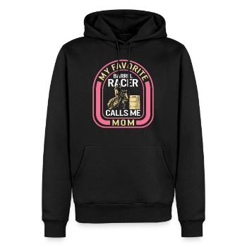 Pferdeshirt, mein Lieblings Barrel Racer Tee, Pferd - Männer Premium Bio Hoodie - Schwarz - Vorne - Nico (187cm)