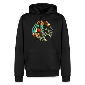 Angelshirt, O' Fishally Das beste Mama Cute Tee - Männer Premium Bio Hoodie - Schwarz - Vorne - Nico (187cm)