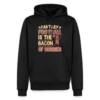 Fantasy Football is the Bacon of Hobbies - Männer Premium Bio Hoodie - Schwarz - Vorne - Nico (187cm)