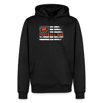 Père de football USA Patriot - Sweat à capuche Premium bio Homme - noir - Devant - Nico (187cm)