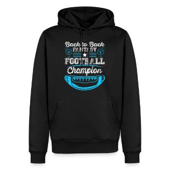Back to Back Fantasy Football Champion - Men’s Premium Organic Hoodie - black - Front - Nico (187cm)