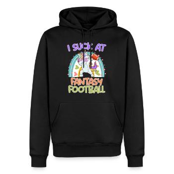 Fantasy Football Loser Je suis nul à Fantasy Football - Sweat à capuche Premium bio Homme - noir - Devant - Nico (187cm)
