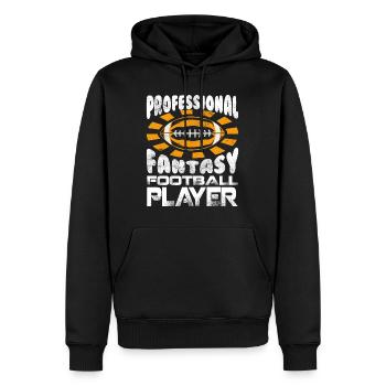 Professioneller Fantasy Football Spieler - Männer Premium Bio Hoodie - Schwarz - Vorne - Nico (187cm)