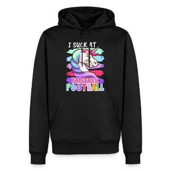 Fantasy Football Loser Je suis nul à Fantasy Football - Sweat à capuche Premium bio Homme - noir - Devant - Nico (187cm)