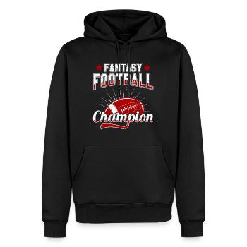 Fantasy Football Champ Champion - Sweat à capuche Premium bio Homme - noir - Devant - Nico (187cm)