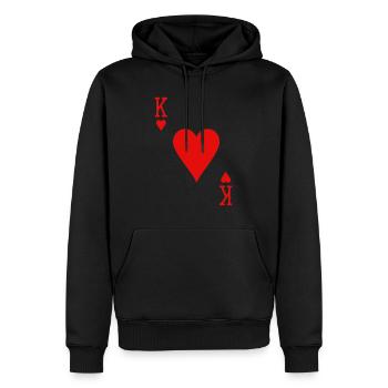 King Of Hearts Matching Couple Saint Valentine's D - Männer Premium Bio Hoodie - Schwarz - Vorne - Nico (187cm)