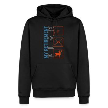 Ruhestandshemd, meine Altersvorsorge Jagd und - Männer Premium Bio Hoodie - Schwarz - Vorne - Nico (187cm)
