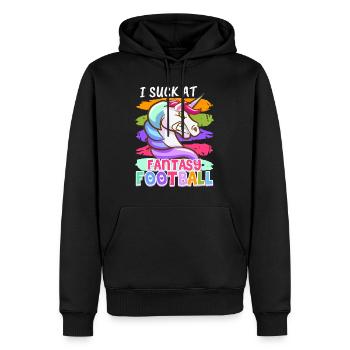 Fantasy Football Loser Je suis nul au Fantasy Football - Sweat à capuche Premium bio Homme - noir - Devant - Nico (187cm)