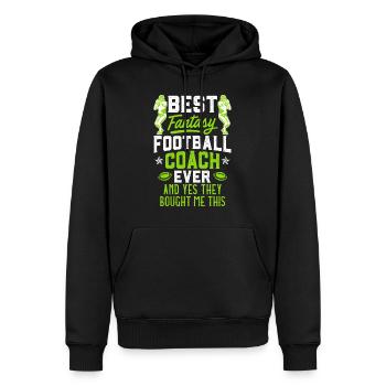 Meilleur entraîneur de football fantastique - Sweat à capuche Premium bio Homme - noir - Devant - Nico (187cm)