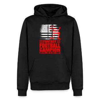 Fantasy Football Champion Champion Fantasy Football - Sweat à capuche Premium bio Homme - noir - Devant - Nico (187cm)