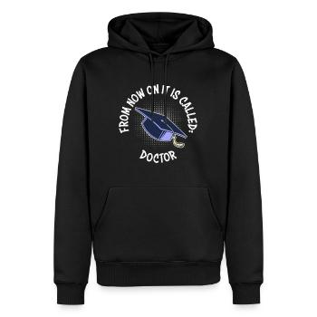 Désormais, il s’appelle Doctor Ph.D Doktortitel - Sweat à capuche Premium bio Homme - noir - Devant - Nico (187cm)