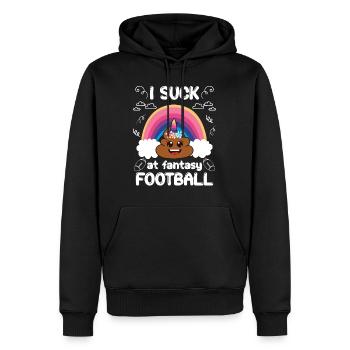 Mauvais joueur de football fantastique - Sweat à capuche Premium bio Homme - noir - Devant - Nico (187cm)
