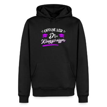 Doctorat officiel Smartass Ph.D Doctorat - Sweat à capuche Premium bio Homme - noir - Devant - Nico (187cm)