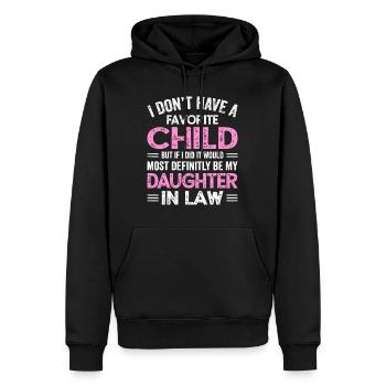 Lieblingskind meine Schwiegertochter lustige Mütter da - Männer Premium Bio Hoodie - Schwarz - Vorne - Nico (187cm)