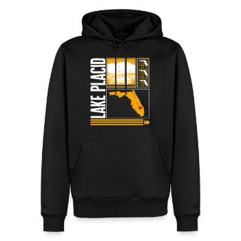 Lake Shirt, Lake Placid Florida Vintage Tee, - Men’s Premium Organic Hoodie - black - Front - Nico (187cm)