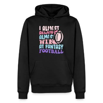 Gagne presque toujours dans le football Fantasy - Sweat à capuche Premium bio Homme - noir - Devant - Nico (187cm)