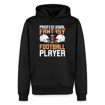 Professioneller Fantasy Football Spieler - Männer Premium Bio Hoodie - Schwarz - Vorne - Nico (187cm)
