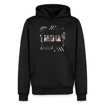 Mutterhemd, Mama Cow Print Design Tee, Country - Männer Premium Bio Hoodie - Schwarz - Vorne - Nico (187cm)