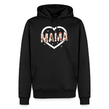 Mutterhemd, Mama Einfaches Blumendesign Tee, niedlich - Männer Premium Bio Hoodie - Schwarz - Vorne - Nico (187cm)