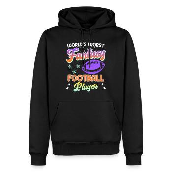 Schlechtester Fantasy Football Spieler - Männer Premium Bio Hoodie - Schwarz - Vorne - Nico (187cm)
