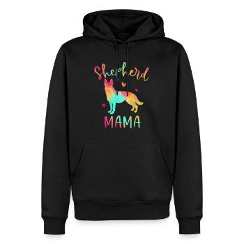 Berger Mama Berger Allemand Coloré Cadeaux Chien M - Sweat à capuche Premium bio Homme - noir - Devant - Nico (187cm)