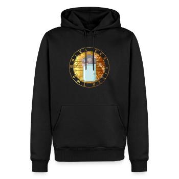 Chemical Pun Element Shirt, Two Moles Per Little - Men’s Premium Organic Hoodie - black - Front - Nico (187cm)