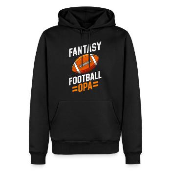 Grand-père de football fantastique - Sweat à capuche Premium bio Homme - noir - Devant - Nico (187cm)
