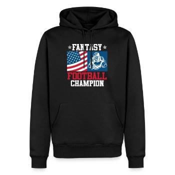 Fantasy Football König Fantasy Football Champ - Männer Premium Bio Hoodie - Schwarz - Vorne - Nico (187cm)