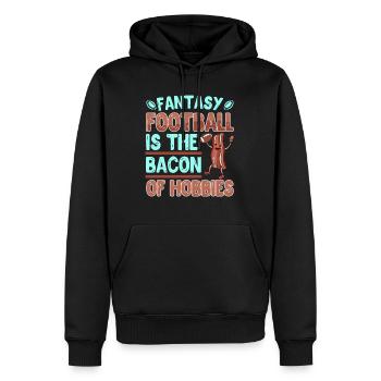 Fantasy Football is the Bacon of Hobbies - Männer Premium Bio Hoodie - Schwarz - Vorne - Nico (187cm)