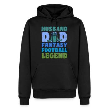 Mari papa fantasy football papa - Sweat à capuche Premium bio Homme - noir - Devant - Nico (187cm)