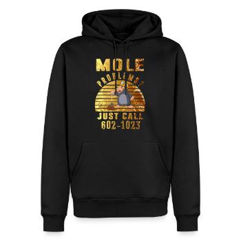 Vintage Mole Day Mole Problems Just Call - Men’s Premium Organic Hoodie - black - Front - Nico (187cm)