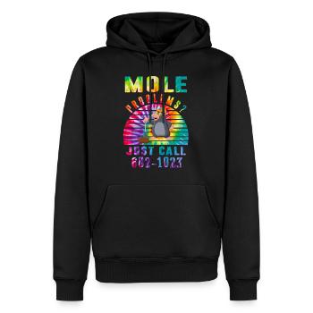 Vintage Mole Day Mole Problems Just Call - Men’s Premium Organic Hoodie - black - Front - Nico (187cm)