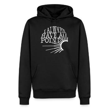 Chemise d’acupuncture, j’ai toujours un point drôle - Sweat à capuche Premium bio Homme - noir - Devant - Nico (187cm)