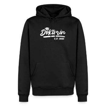 Doktorin seit 2023 Abschluss Ph.D Doktortitel - Männer Premium Bio Hoodie - Schwarz - Vorne - Nico (187cm)