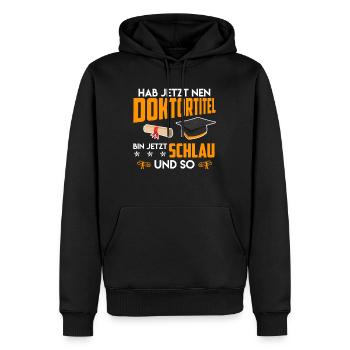 Docteur, je suis intelligent maintenant Ph.D Titre de doctorat - Sweat à capuche Premium bio Homme - noir - Devant - Nico (187cm)