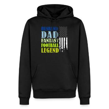 Mari Père Fantasy Football Legend - Sweat à capuche Premium bio Homme - noir - Devant - Nico (187cm)