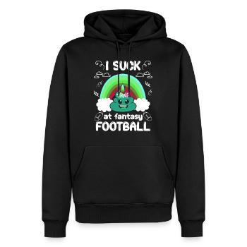 Mauvais joueur de football Fantasy - Sweat à capuche Premium bio Homme - noir - Devant - Nico (187cm)