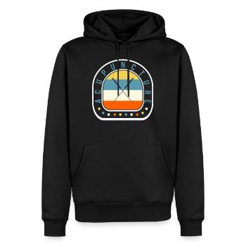Acupuncture Vintage Retro Shirt, Needle Therapist - Men’s Premium Organic Hoodie - black - Front - Nico (187cm)