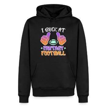 Ich suck at Fantasy Football Loser - Men’s Premium Organic Hoodie - black - Front - Nico (187cm)